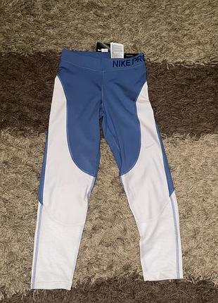 Спортивні легінси бріджі nike pro dri-fit high-waisted 7/8 leggings (оригінал)