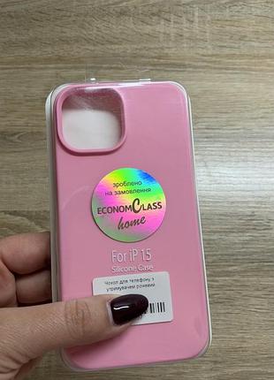 Чохол apple iphone 15 silicone case рожевий