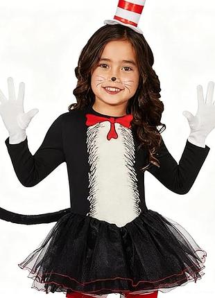 Платье на хеллоуин кошечка 7-8 лет