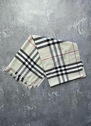 Vintage винтажный шелковый шарф burberry барберри big logo check в клетку