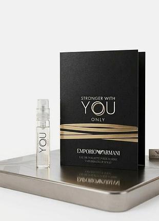 Туалетная вода для мужчин armani emporio armani stronger with you only (пробник) 1.2 ml (3614273628938)