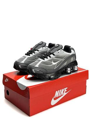 Жіночі кросівки nike x supreme shox ride 2 sp grey white black