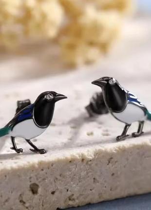 Серьги этно с фигурками птичек 3