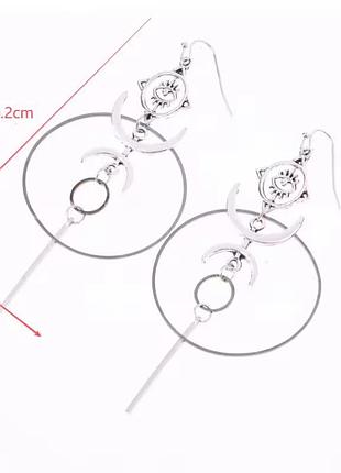Серьги бохо с символичными космическими элементами 7