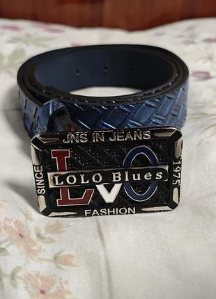 Чоловічий ремінь lolo blues (jns in jeans, fashion)