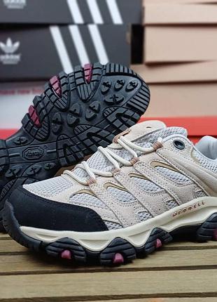 Утеплені зимові жіночі кросівки merrell moab 3 gtx winter termo beige бежевого кольору термо