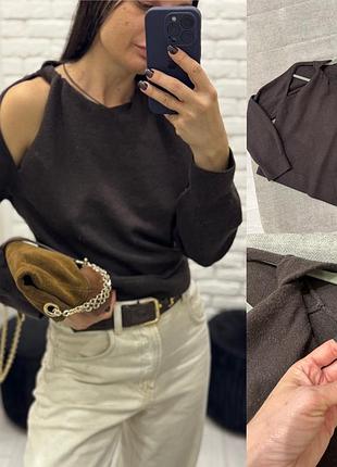 Шоколадний светр zara