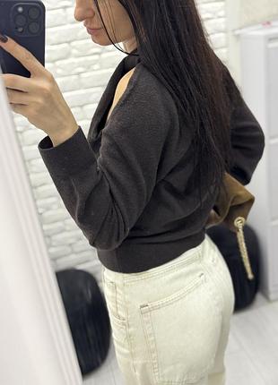 Шоколадний светр zara 6