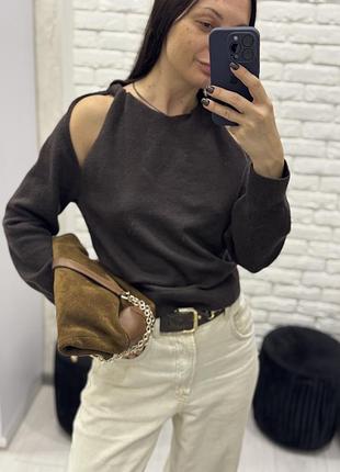 Шоколадний светр zara 5