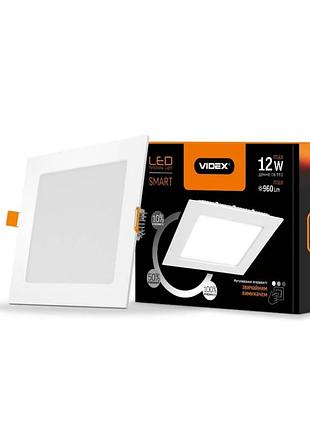 Світильник вбудований квадрат videx 12w 3000-6200k vl-dlrс3-12 з регулюванням яскравості