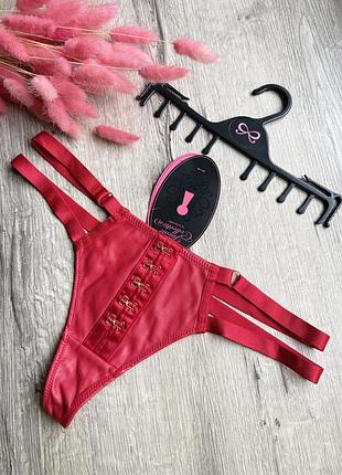 Трусики з еко-шкіри з лімітованої серії  🗝️privat collection🗝️від  ❤️‍🔥hunkemoller ❤️‍🔥