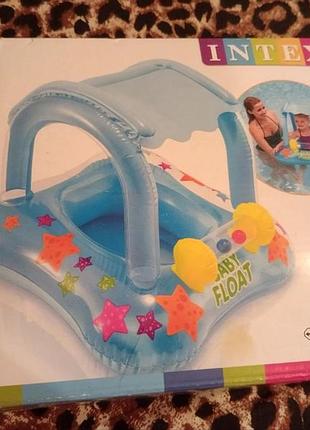 Круг intex baby float з навісом