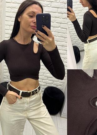 Топ кофтинка zara шоколад