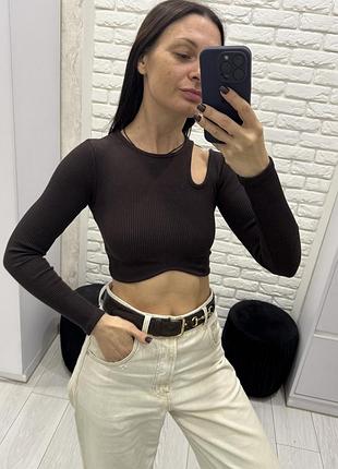 Топ кофтинка zara шоколад 2