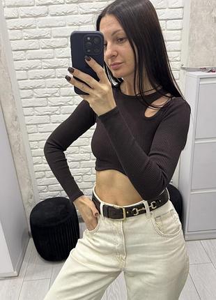 Топ кофтинка zara шоколад 3