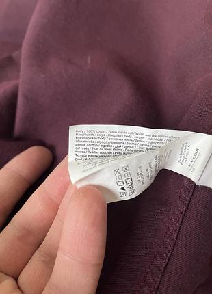 Мужская бордовая рубашка oxford 6