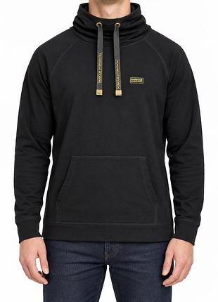 Унісекс кофта barbour international чорна з високим коміром