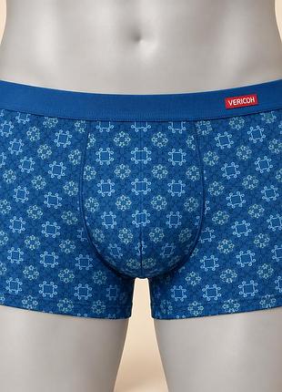 Чоловічі труси-боксери vericoh 2xl сині з дрібним орнаментом