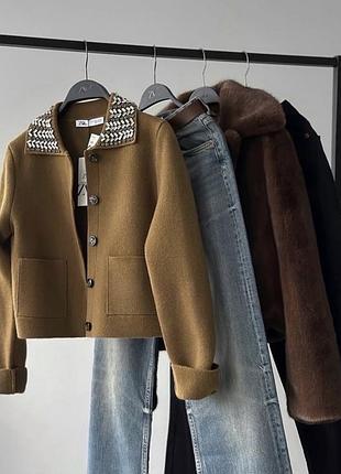 Новинка! шерстяний трикотажний піджак/кардиган/кофта на ґудзиках zara з лімітованої колекції.