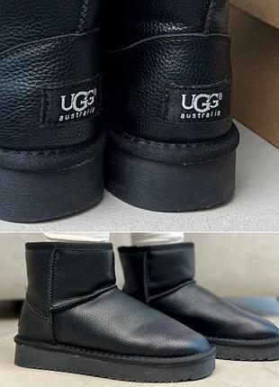 Ugg mini черн, бирка текстиль