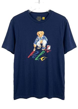 Чоловіча футболка polo ralph lauren bear painter з ведмедиком ральф лорен оригінал