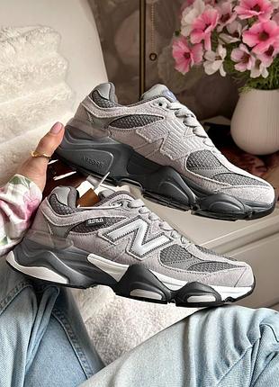 Утеплені зимові жіночі кросівки new balance 9060 winter termo grey нью беланс сірого кольору термо