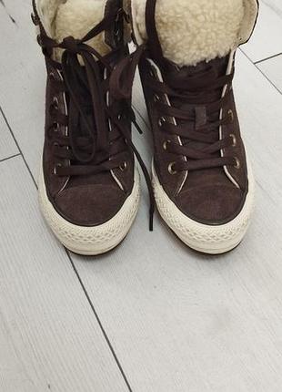 Кеди жіночі converse на платформі, коричневі, 35 розмір, довжина устілки 22 см