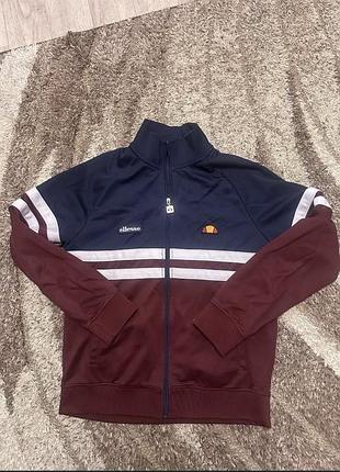 Олімпійка чоловіча ellesse синя бордова з білими смугами m