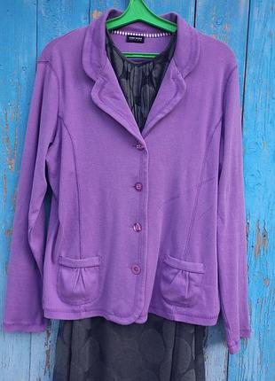 Коттоновый жакет,кардиган в рубчик,50-52разм, gerry weber.