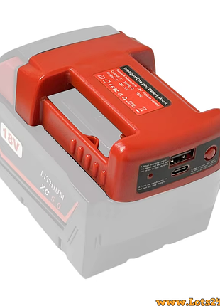 Milwaukee m18 18v usb type c адаптер перехідник power bank живлення для зарядки телефона гаджетів з акумулятора шуруповерта