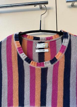 Кофта чоловіча вязана  льон zara man studio 4