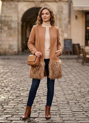 Пальто жіноче 34 xs шерсть вовна 50%