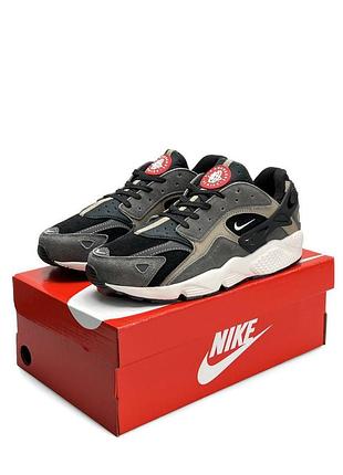 Мужские кроссовки nike air huarache grey black