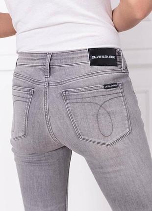 Джинси жіночі calvin klein jeans скіні сірі