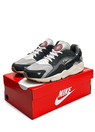 Мужские кроссовки nike air huarache grey black