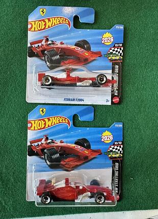 Колекційна моделька hot wheels ferrari f2004 червона