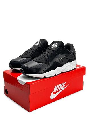 Мужские кроссовки nike air huarache black white