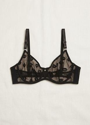 Черний мереживний бюстгальтер marks & spencer (75d)