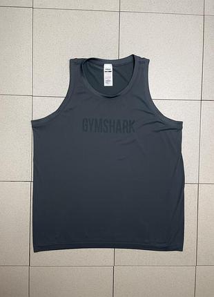 Спортивна майка gymshark джимшарк сіра чоловічамайка для залу фітнесу бодібілдингу майка джим шарк розмір xl спорт оригінал майка безрукавка