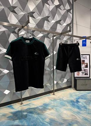 Чоловічий комплект lacoste в чорному кольорі