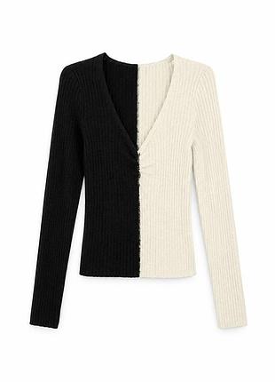 Чорно-біла кофта трикотажна  zara s-m