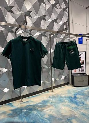 Чоловічий комплект lacoste в хакі кольорі