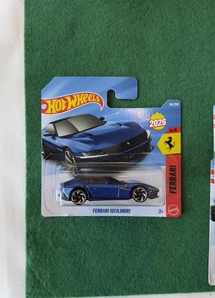 Колекційна моделька hot wheels ferrari 12cilindri синій