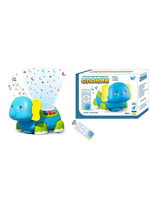 Інтерактивний проєктор “слоник” 62210 (36) "wtoys", озвуч. укр. мовою, підсвічування, казки, пісні, колискові, колесо вільного