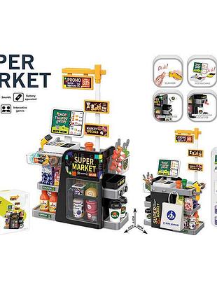 Супермаркет 668-177 (18) 65 елементів, наліпки, ігрові купюри, рекламні таблички, сканер, звук, продукти, кавовий апарат, в