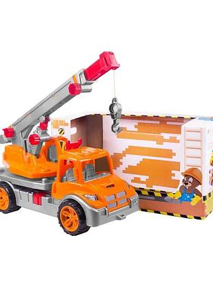 Автокран 3695 (4) колір помаранчевий "technok toys"