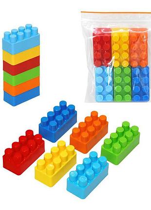 Конструктор "mini blocks" 6 кольорів 39946 (200) "tigres", 6 елементів, розмір 6х3 см, у пакеті