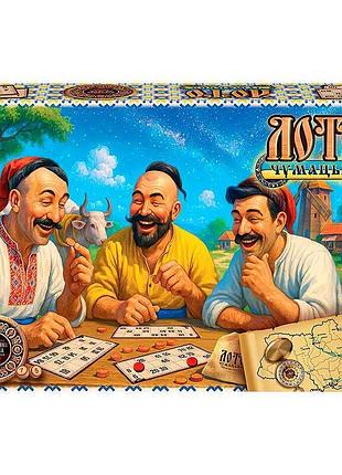 Настільна гра "чумацьке лото" бочата dtg105 (5) "danko toys", 90 барил, 24 картки та 100 фішок, в коробці