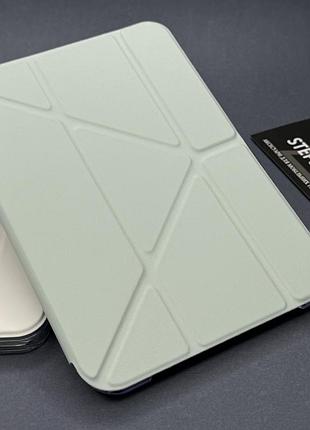 Чохол книжка smart acrylic case для ipad mini 6 / 7.3 оригамі прозорий фісташковий