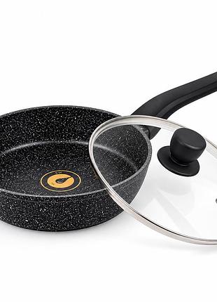 Глубокая сковорода ringel koriander rg-1107-28 ⌀ 28см с антипригарным покрытием для всех типов плит с крышкой